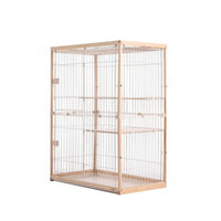 Wooden Cat Villa, Beech Series, Multi-Level Cat Enclosure, Detachable, Indoor Cat Shelter