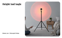 Sunset Light, RGB, Remote Control, Atmosphere Projection, Adjustable Tripod, USB