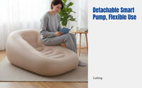 Automatic Inflatable Sofa Built-in Pump Self-Inflating Lounge Chair Quick Inflation Single Person Air Lounger for Campers, Bedroom, Camping, Beach