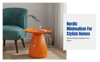 Modern Nordic Round Coffee Table, Minimalist Acrylic Side Table, Small Space Living Room, Multi-Functional End Table