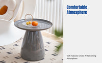 Modern Nordic Round Coffee Table, Minimalist Acrylic Side Table, Small Space Living Room, Multi-Functional End Table