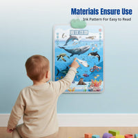 Early Learning Sound Poster, Interactive Talking Chart for Babies, Bilingual Educational Wall Toy