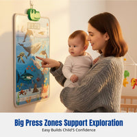 Early Learning Sound Poster, Interactive Talking Chart for Babies, Bilingual Educational Wall Toy