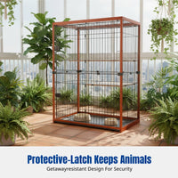 Cat Villa, sturdy Beech Wood Multitier Cat enclosure, Spacious Cat House, Indoor Pet Shelter