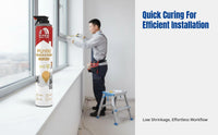 Polyurethane Foam Sealant, Expanding Gap Filler for Door Openings, Waterproof, Soundproof, Construction Use