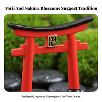 Japanese Torii Miniature, Resin Desktop Bonsai, Ancient Architecture Decor