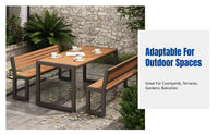 Outdoor Table and Chair Set, Metal Patio Furniture, Balcony Garden Coffee Table, Modern design
