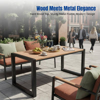 Outdoor Table and Chair Set, Metal Patio Furniture, Balcony Garden Coffee Table, Modern design