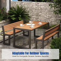 Outdoor Table and Chair Set, Metal Patio Furniture, Balcony Garden Coffee Table, Modern design