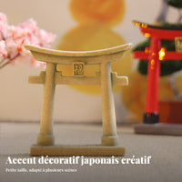 Miniature Torii Resin Decor, Japanese Fishbowl Desktop Accessory