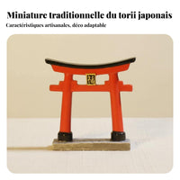 Miniature Torii Resin Decor, Japanese Fishbowl Desktop Accessory