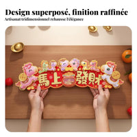 2026 Horse Year 3D Cartoon Red Couplet Hanging Holiday Decor