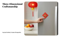 Chinese New Year Fridge Decor, Snake Year, Fu Character, Resin