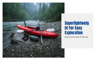 Inflatable Kayak, Lightweight Portable Fishing Boat, Solo Backpack Canoe, Accessories Included, Multi-Color, Water Activities