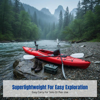 Inflatable Kayak, Lightweight Portable Fishing Boat, Solo Backpack Canoe, Accessories Included, Multi-Color, Water Activities