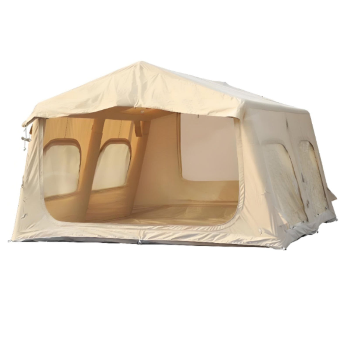 Inflatable Apex Tent, Large Space, Integrated Automatic Setup, Fast Assembly, Double Coating, Family Camping Shelter