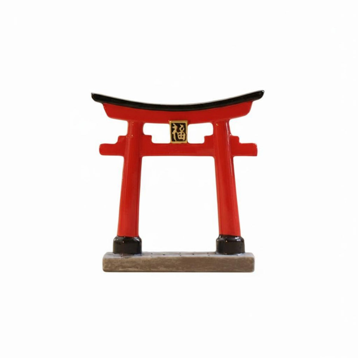 Japanese Torii Resin Miniature, Fish Bowl Scene Model, Desktop Bonsai Decor