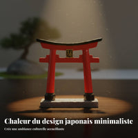 Japanese Torii Resin Miniature, Fish Bowl Scene Model, Desktop Bonsai Decor