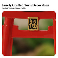 Japanese Torii Resin Miniature, Fish Bowl Scene Model, Desktop Bonsai Decor