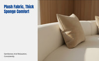 Curved L-Shaped Sectional Sofa, Modern Minimalist Corner Couch, Living Room, Hotel Reception, Soft Upholstery