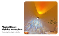 Sunset Projection Floor Lamp Atmosphere light Water Wave Floor Lamp Easy Installation Water Wave Effect Light for Content Creators, Bedroom