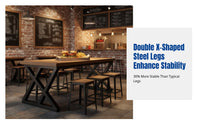 Utilitarian Rectangular Dining Table, Commercial Restaurant Table, Coffee Shop, Bar, Fast Food, BBQ, Multi-Size, Modern Design