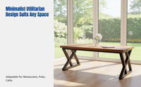 Utilitarian Rectangular Dining Table, Commercial Restaurant Table, Coffee Shop, Bar, Fast Food, BBQ, Multi-Size, Modern Design