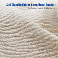 Chenille Sofa Bed, 2025 Armless Convertible Design, Foldable Space-Saving Bed for Small Living Room or Balcony, Storage Function