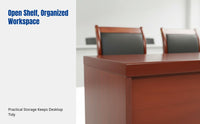 Double Seat Conference Table, Sturdy Wood Veneer, Painted, Rectangular, Meeting Room, Training Desk