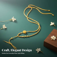Adjustable Braided Necklace Cord Colorfast Handmade Pendant Hanging Rope Gold Chinese Knotting Cord for DIY Crafters