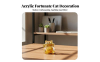 Fortune Cat, Gold Bean, Liquid Sand, Fortune Brick, Cute Gift Decor
