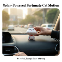 Solar Lucky Cat, Auto Waving, Dashboard Decor, Cartoon, Creative Gift