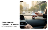 Solar Lucky Cat, Auto Waving, Dashboard Decor, Cartoon, Creative Gift