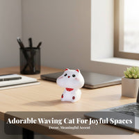 Solar Lucky Cat, Auto Waving, Dashboard Decor, Cartoon, Creative Gift