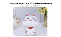 Solar Lucky Cat, Auto Waving, Dashboard Decor, Cartoon, Creative Gift