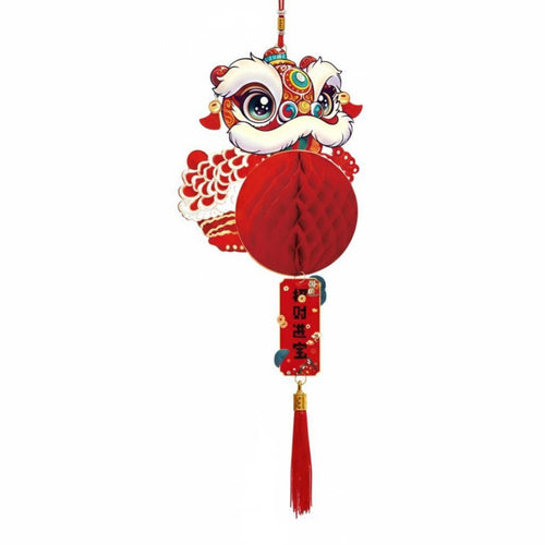 Seasonal Holiday Hanging Decor, Cartoon Lion Ornament, New Year Decoration