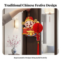 Seasonal Holiday Hanging Decor, Cartoon Lion Ornament, New Year Decoration