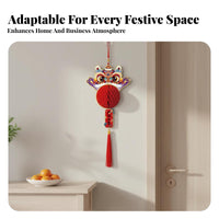 Seasonal Holiday Hanging Decor, Cartoon Lion Ornament, New Year Decoration