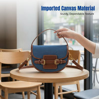 PU Saddle Bag, Vintage Patchwork, Unique Design, 2025 Trend, Casual Crossbody