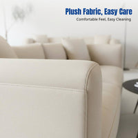 Nordic Fabric Sofa, Tech Cloth Upholstery, L-Shaped Corner, Modern Minimalist for Living Room
