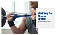 Deadlift Support Strap, Wrist Wrap, Silicone Non-Slip, Sturdy, Wrap-Around, Power Assist, Dumbbell