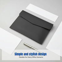Magnetic Document Folder, PVC Leather Envelope, Custom Branding, Multi-Size Organizer, Business Office