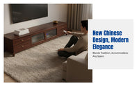 Modern Chinese Walnut Wood Sofa Set, Sturdy Wood Living Room Combination, Vintage Design, Multi-Functional, Fits Various Home Sizes