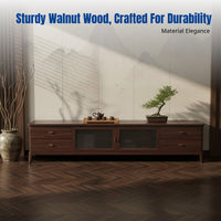 Modern Chinese Walnut Wood Sofa Set, Sturdy Wood Living Room Combination, Vintage Design, Multi-Functional, Fits Various Home Sizes