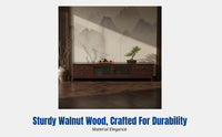 Modern Chinese Walnut Wood Sofa Set, Sturdy Wood Living Room Combination, Vintage Design, Multi-Functional, Fits Various Home Sizes