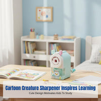 Cartoon Writing Tool Sharpener, Creative Creature Manual Sharpener, Cute Pet Design for Kids, Fun School Stationery