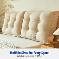 Japanese Design Bedside Pillow, Removable Soft Backrest, Minimalist Style for Bedroom, Sofa, Floor Mat, Guesthouse, Hotel