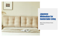 Japanese Design Bedside Pillow, Removable Soft Backrest, Minimalist Style for Bedroom, Sofa, Floor Mat, Guesthouse, Hotel
