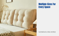 Japanese Design Bedside Pillow, Removable Soft Backrest, Minimalist Style for Bedroom, Sofa, Floor Mat, Guesthouse, Hotel