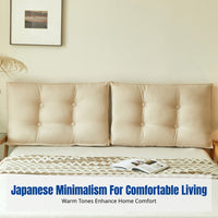 Japanese Design Bedside Pillow, Removable Soft Backrest, Minimalist Style for Bedroom, Sofa, Floor Mat, Guesthouse, Hotel